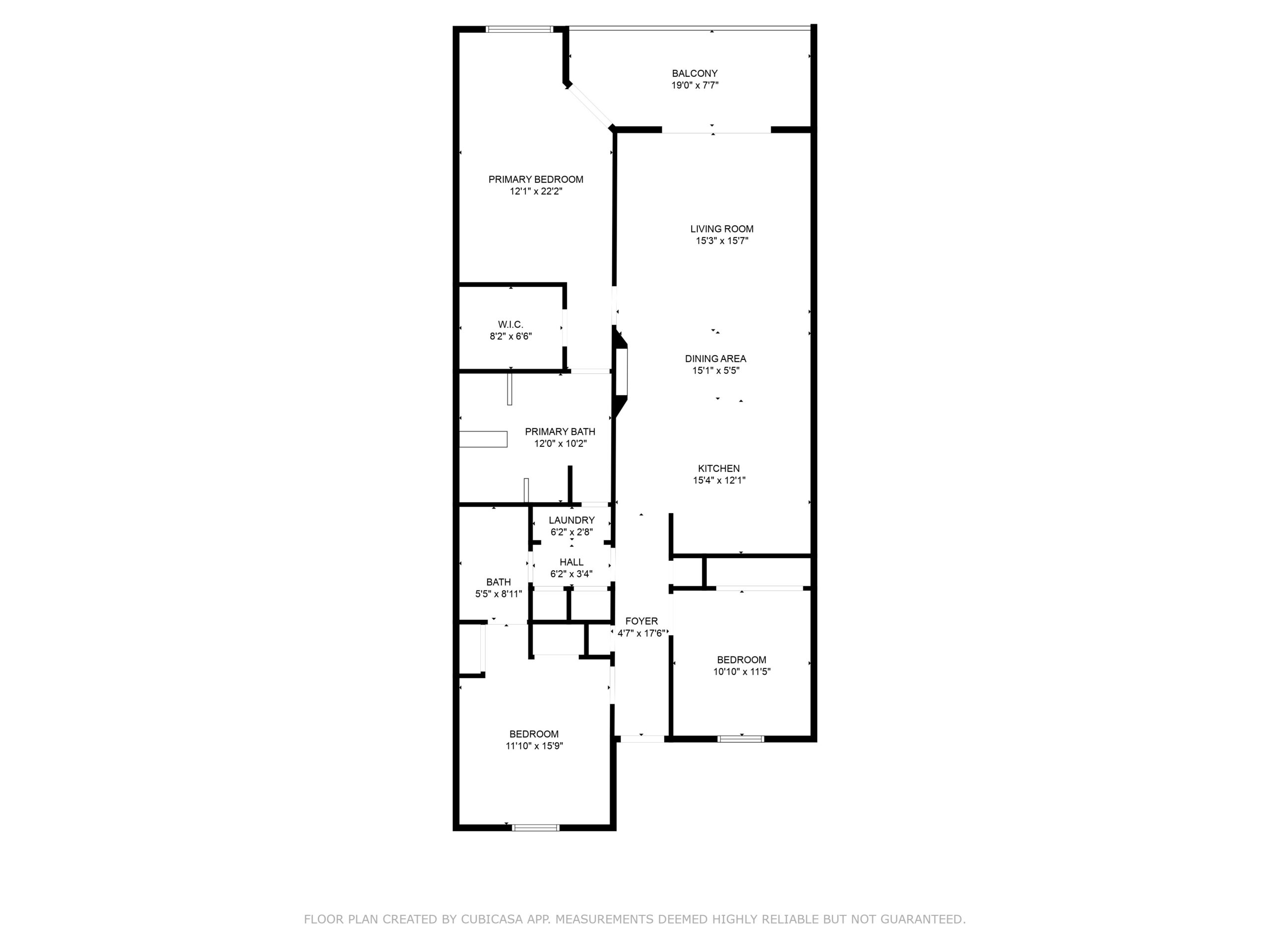 Floor plan for 5510 South Atlantic Avenue Unit 19-305, New Smyrna Beach