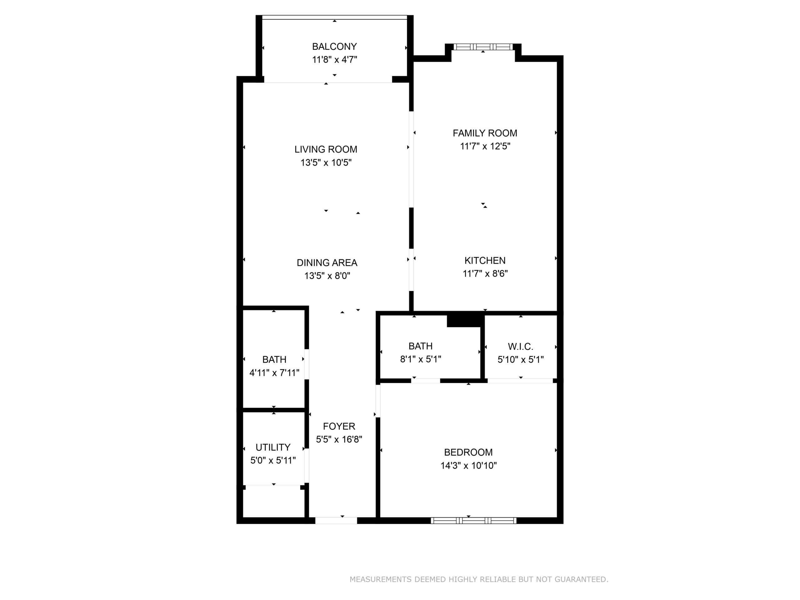 Floor plan for Errol by the Sea Unit 507, New Smyrna Beach