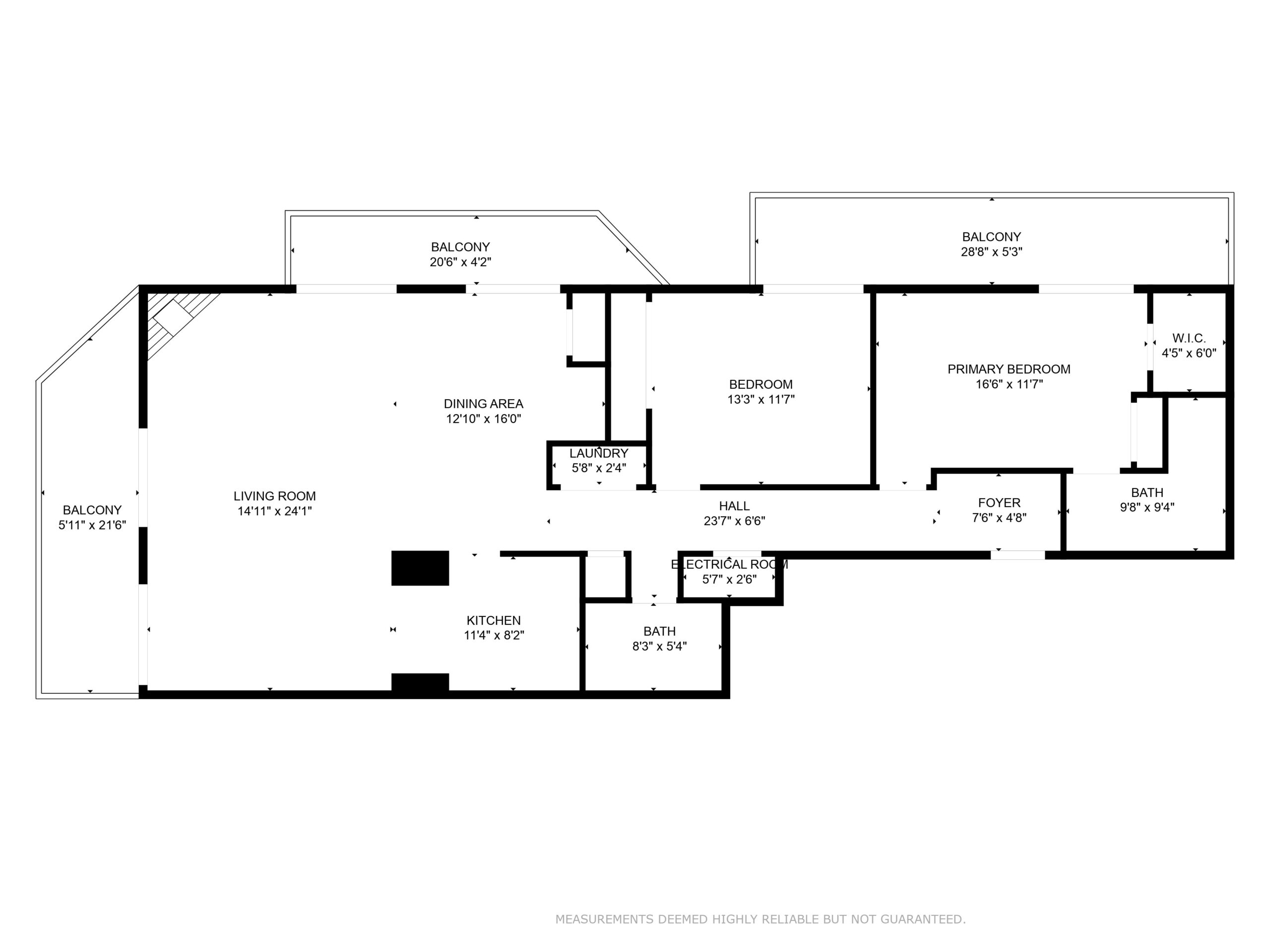 All floors layout – 1124 South Atlantic Avenue Unit 426, New Smyrna Beach